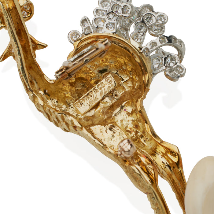 Macklowe Gallery Donald Claflin for Tiffany & Co. Diamond Ostrich Brooch