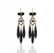 Macklowe Gallery Onyx and Black Enamel Pendant Earrings