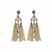 Macklowe Gallery Edwardian Seed Pearl and Diamond Tassel Earrings