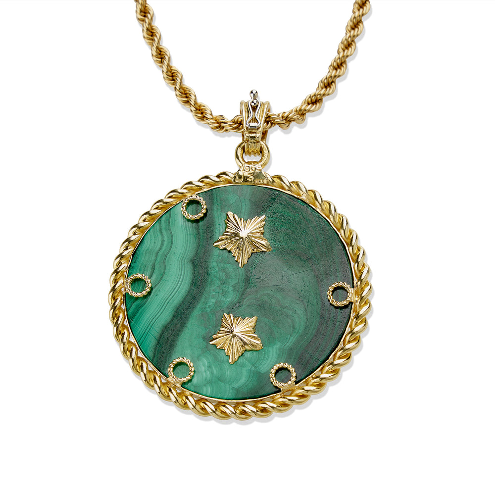 
                      
                        Macklowe Gallery Van Cleef & Arpels Malachite and Diamond Virgo Pendant
                      
                    