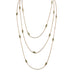 Macklowe Gallery French Art Nouveau 18K Gold and Plique-à-jour Enamel Longchain Necklace