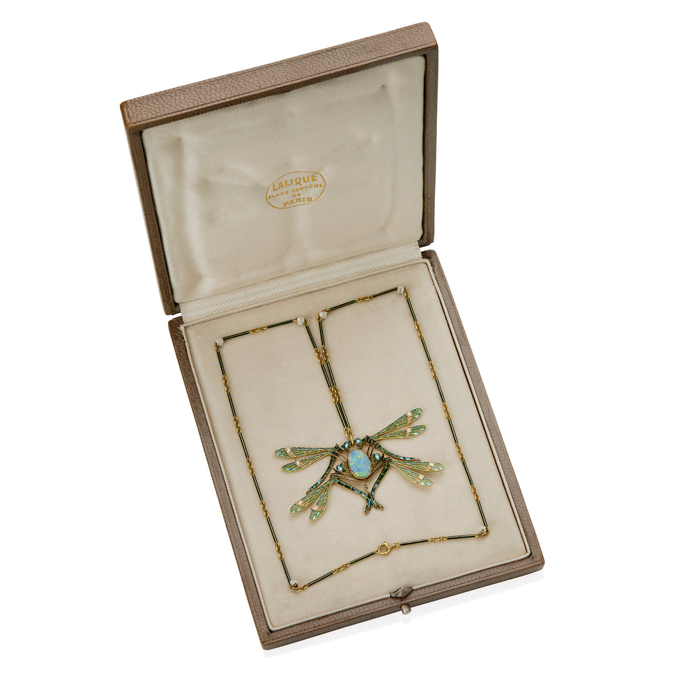 
                      
                        Macklowe Gallery René Lalique Four Dragonfly Pendant Necklace
                      
                    