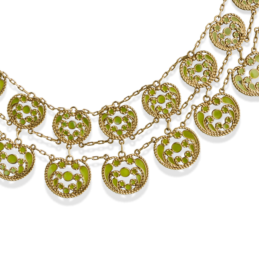 
                      
                        Macklowe Gallery Louis Comfort Tiffany for Tiffany & Co. Enamel Necklace
                      
                    