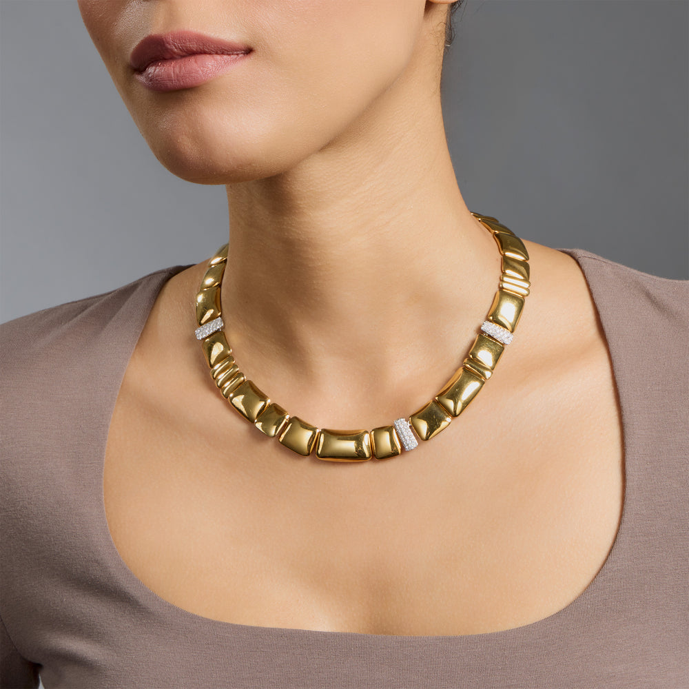 
                      
                        Macklowe Gallery Angela Cummings for Tiffany & Co. Asymmetrical 18K Gold Necklace
                      
                    