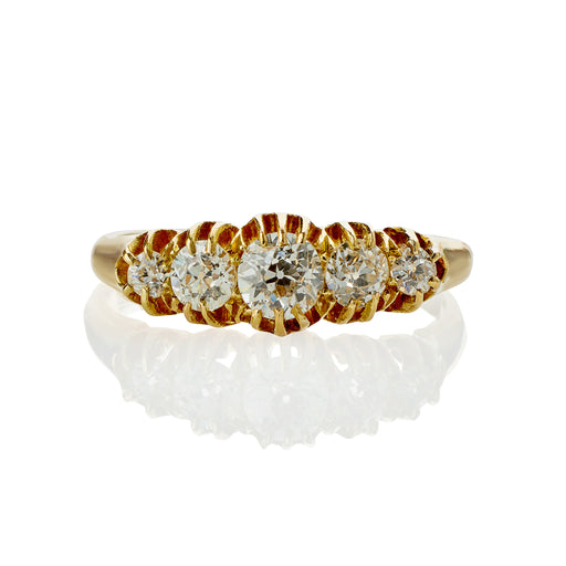 Macklowe Gallery Five-Stone Old European-cut Diamond Ring