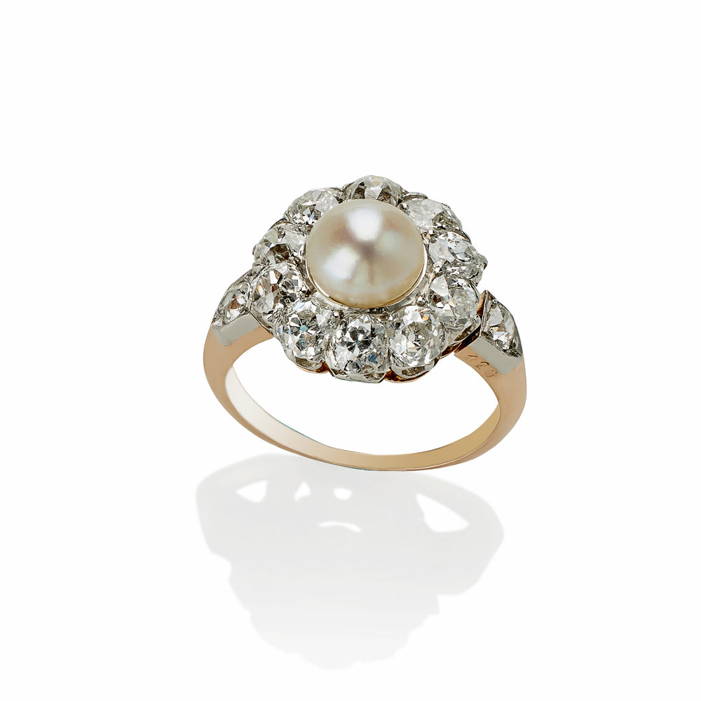 
                      
                        Macklowe Gallery Natural Freshwater Pearl and Diamond Ring
                      
                    