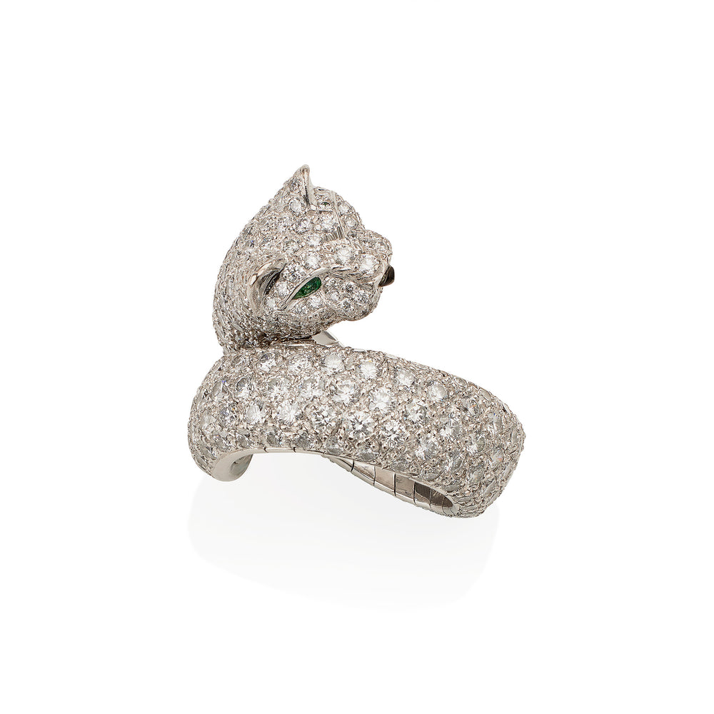 
                      
                        Macklowe Gallery Cartier Paris Diamond "Panthère Lakarda" Ring
                      
                    