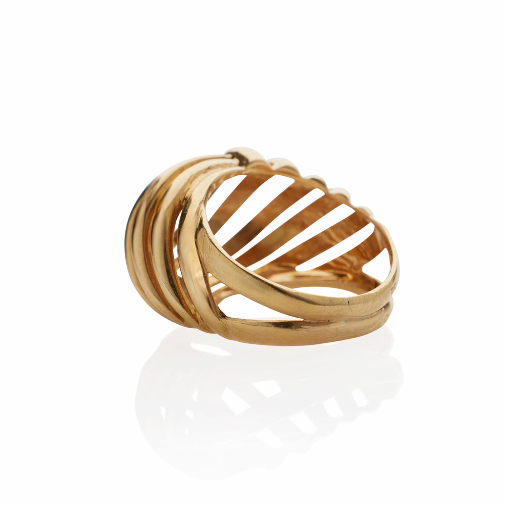 
                      
                        Macklowe Gallery French Retro 18K Gold Bombé Ring
                      
                    