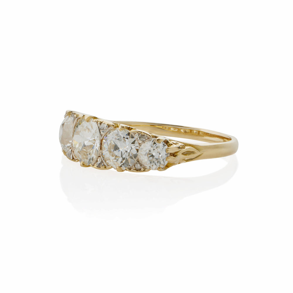 
                      
                        Macklowe Gallery Antique 18K Gold and Diamond Five Stone Ring
                      
                    