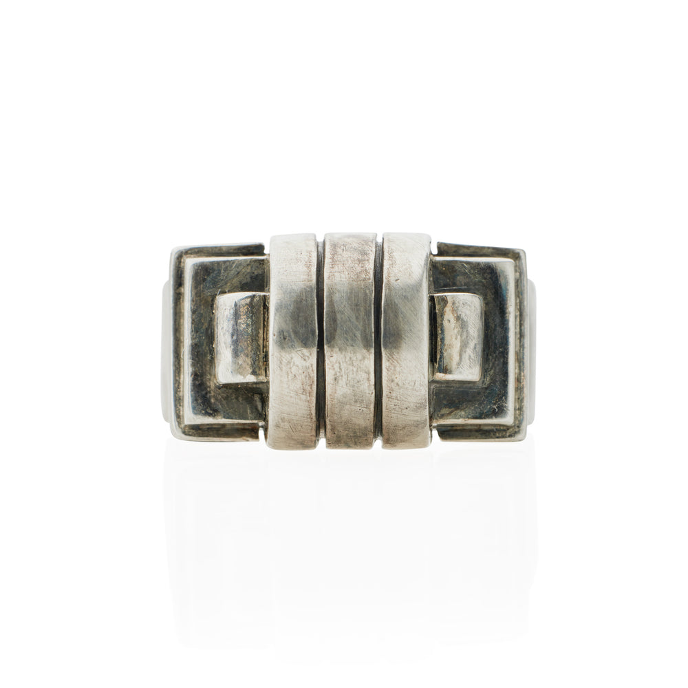 Macklowe Gallery Jean Després Modernist Silver Ring