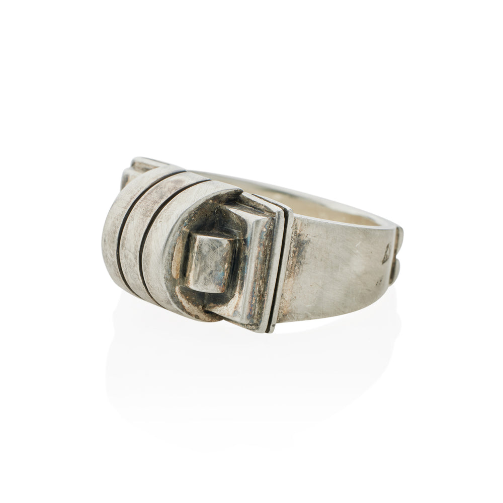 
                      
                        Macklowe Gallery Jean Després Modernist Silver Ring
                      
                    