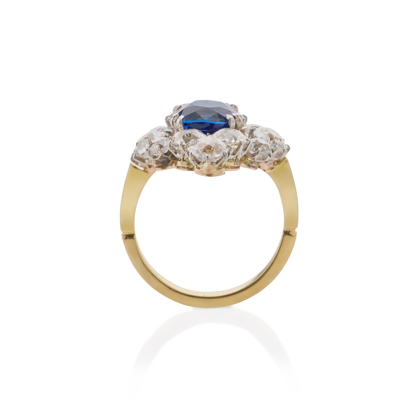 Macklowe Gallery AGL "Classic Ceylon" No-Heat Sapphire and Diamond Ring