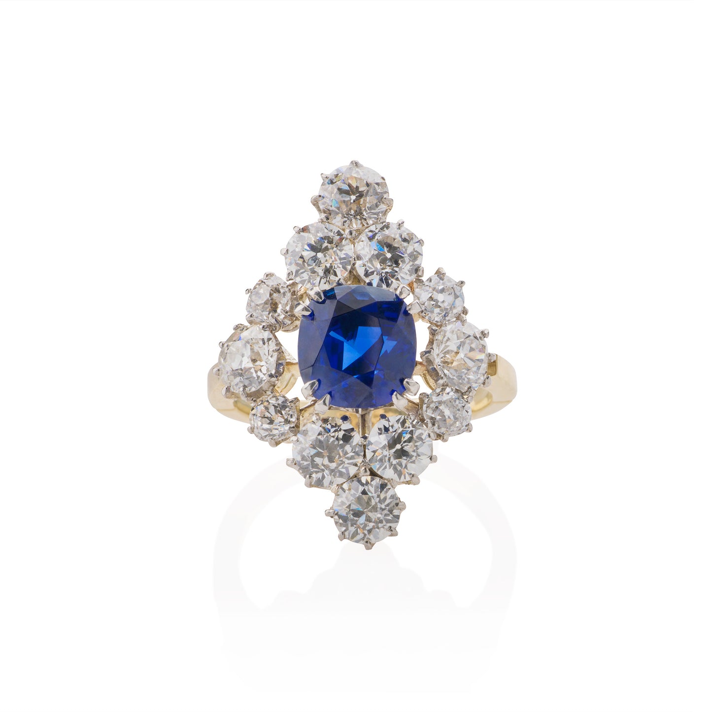 Macklowe Gallery AGL "Classic Ceylon" No-Heat Sapphire and Diamond Ring