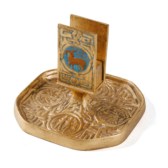 Tiffany Studios New York "Zodiac" Match Box Holder