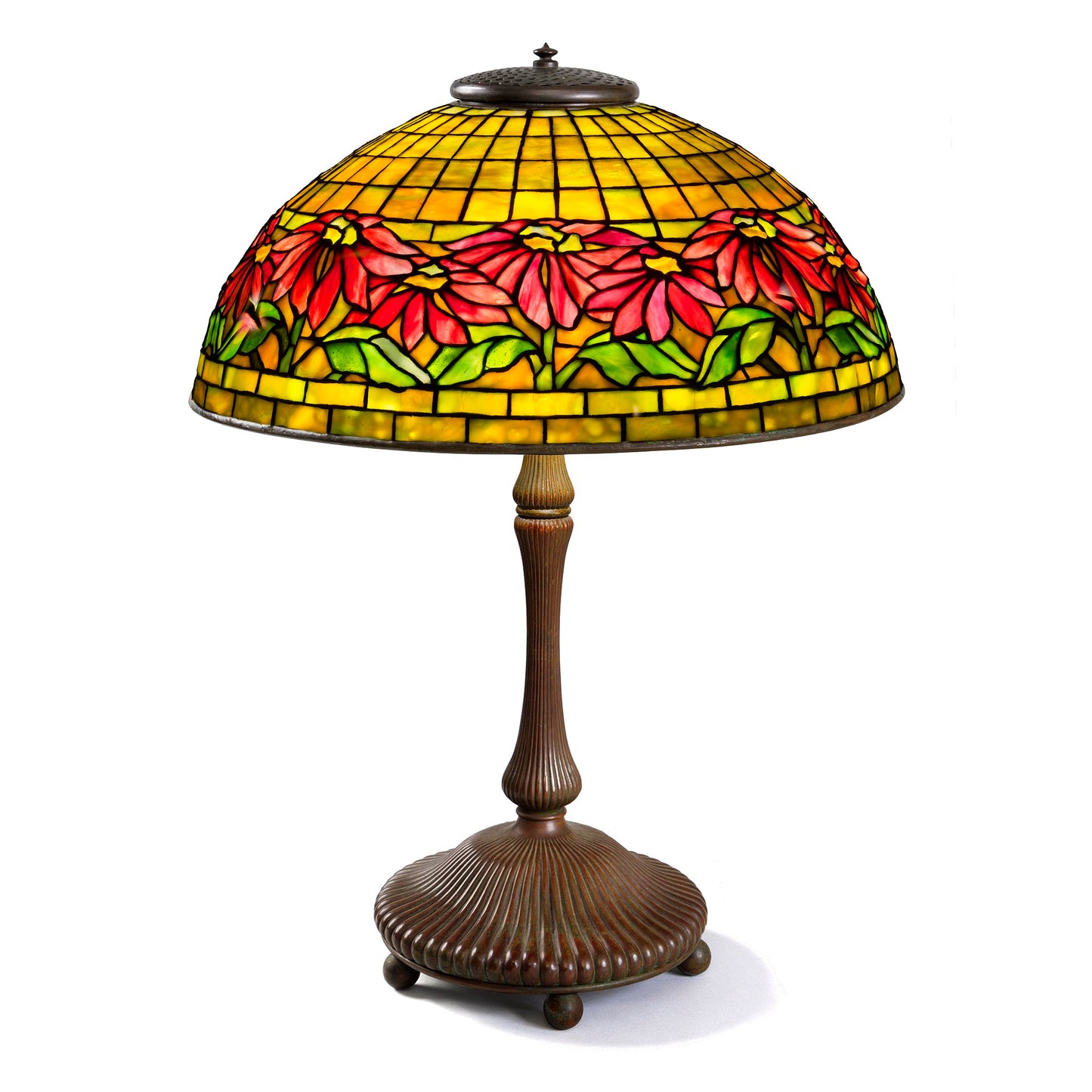 Macklowe Gallery Tiffany Studios New York "Poinsettia" Table Lamp