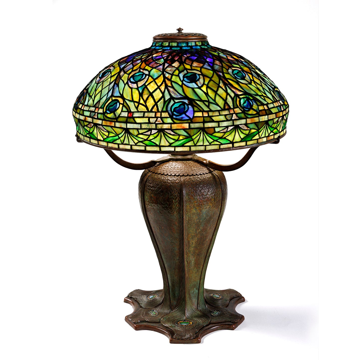 Macklowe Gallery Tiffany Studios New York "Peacock" Table Lamp