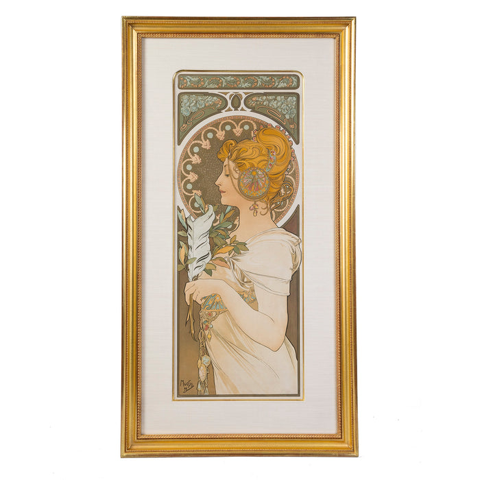 Macklowe Gallery Alphonse Mucha "La Plume et La Primevere" Lithograph