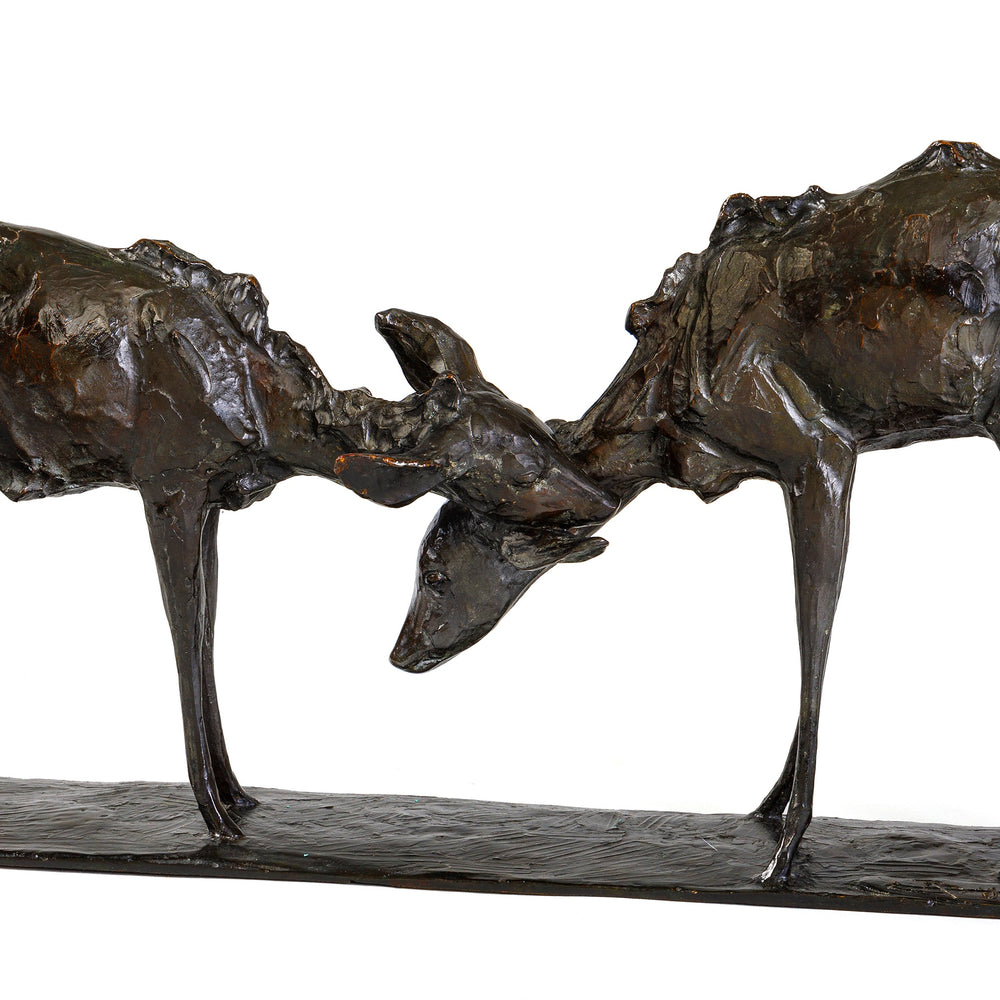 Macklowe Gallery Rembrandt Bugatti "Small Godou Antelopes, Two Friends (Petites antilopes goudou, deux amis)" Bronze Sculpture