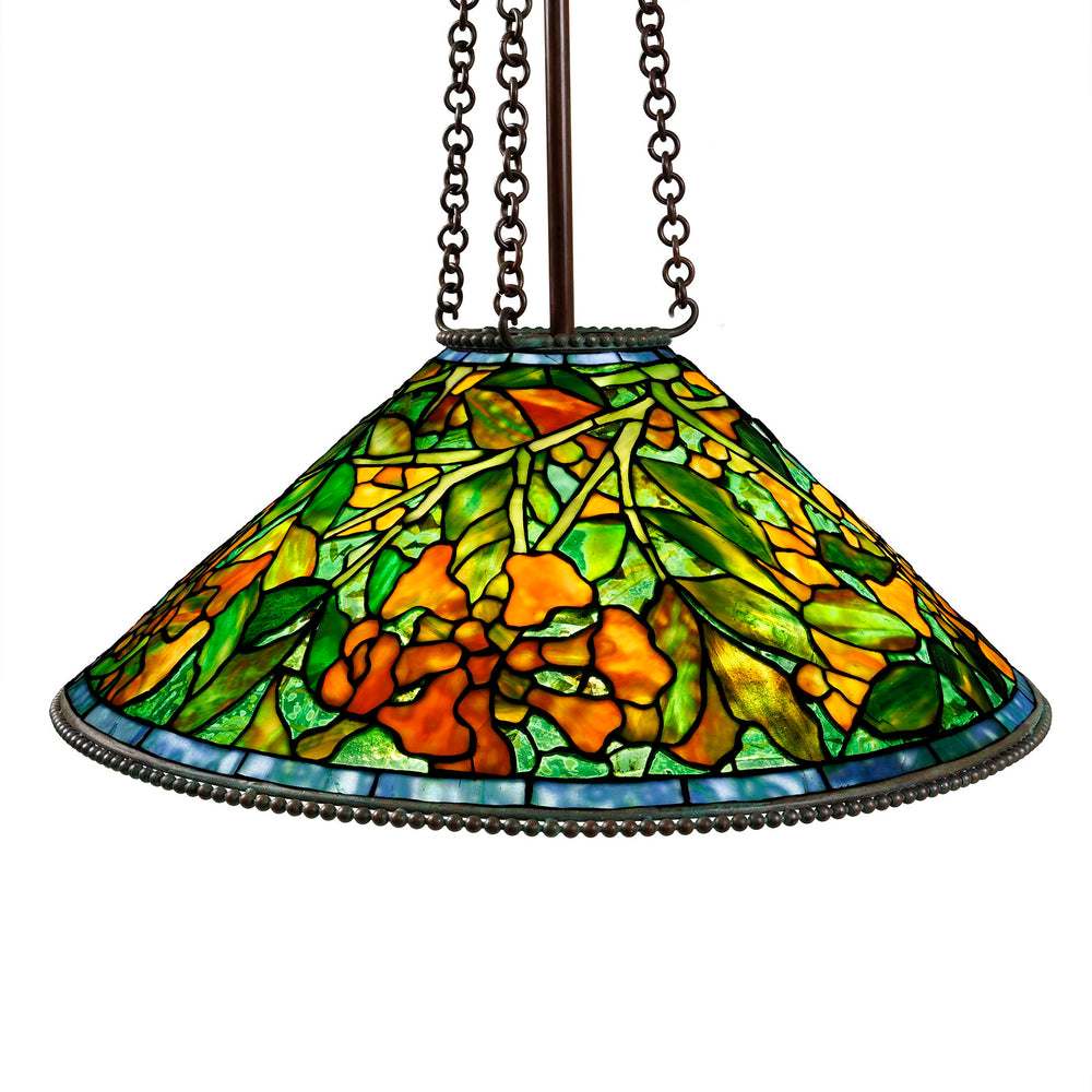 Macklowe Gallery Tiffany Studios New York “Trumpet Creeper” Cone Chandelier