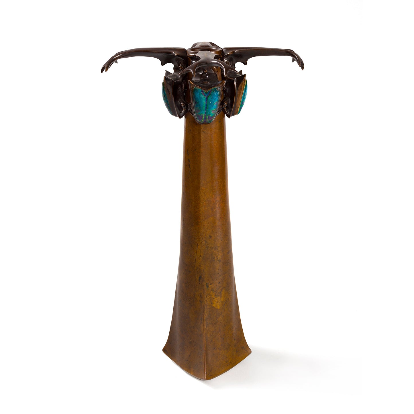 Macklowe Gallery Lucien Gaillard Bronze "Stag Beetle" Vase