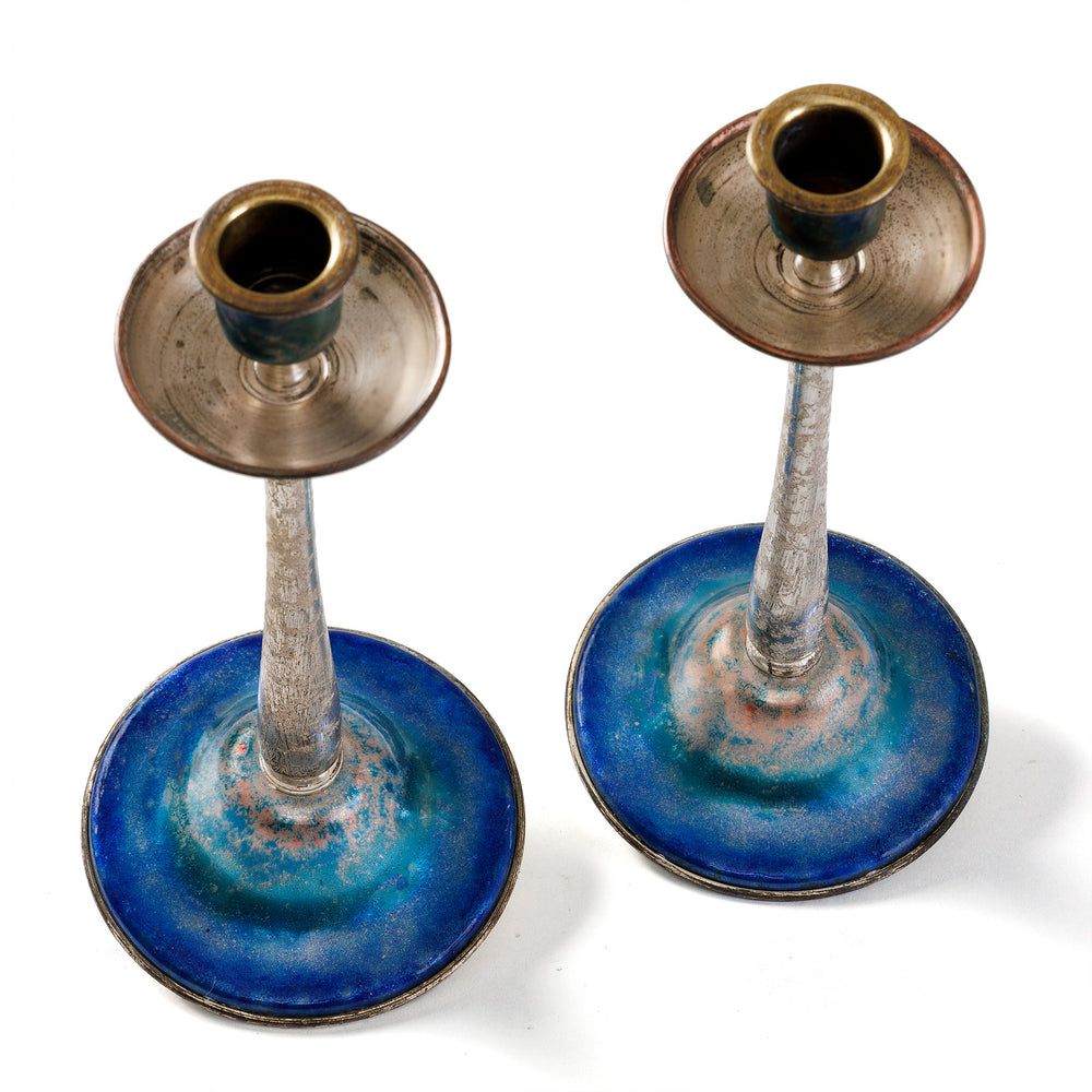 
                      
                        Macklowe Gallery Louis C. Tiffany Furnaces Inc. Enamel Candlesticks
                      
                    