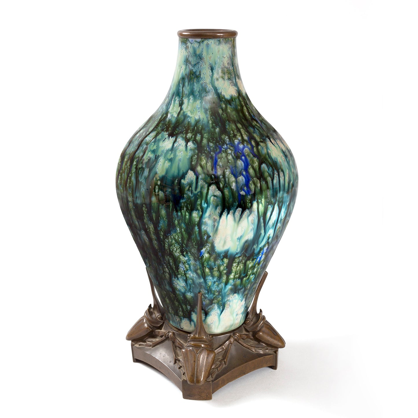 Macklowe Gallery Lucien Gaillard and Alphonse Adolphe Lamarre Ceramic Vase