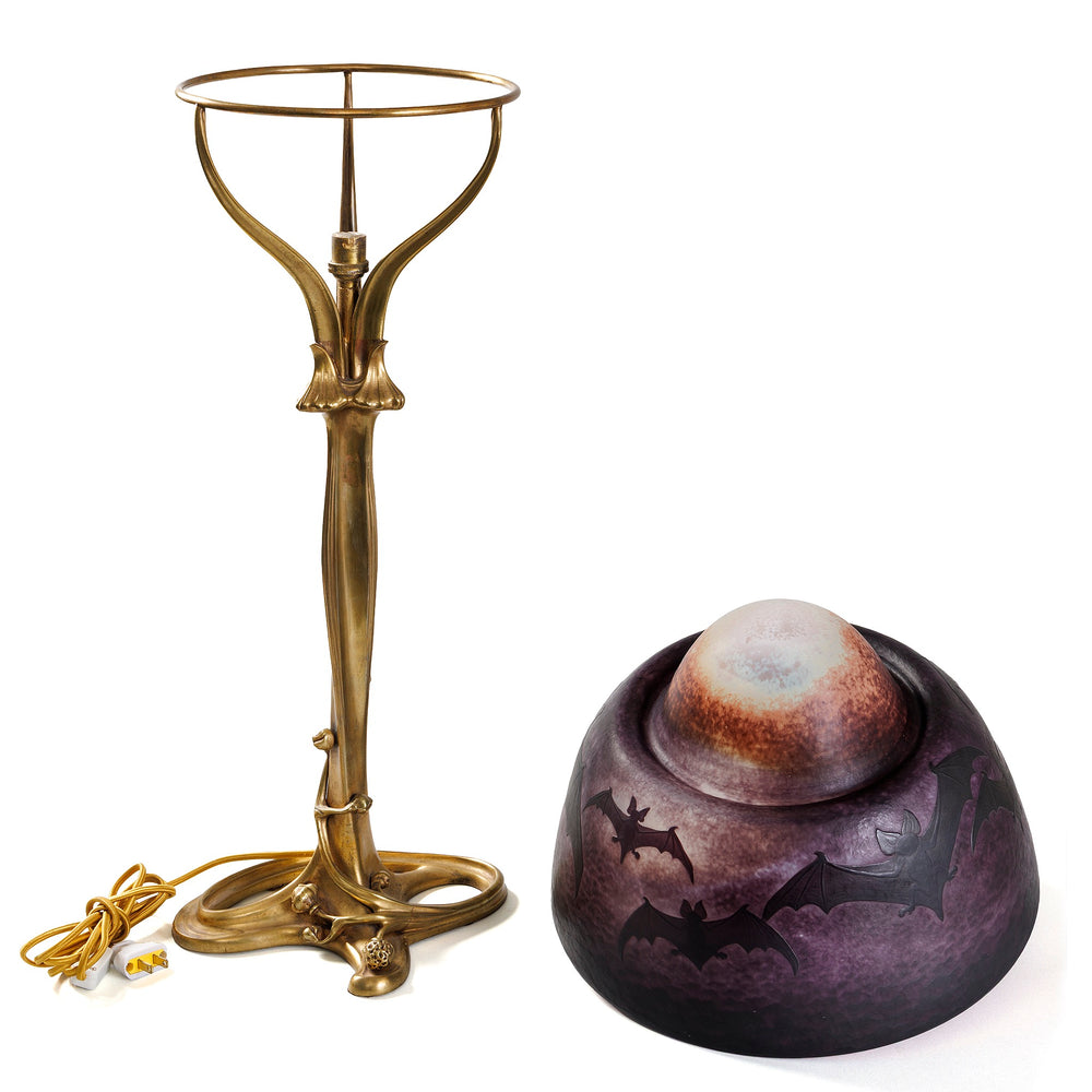 
                      
                        Macklowe Gallery Daum and Louis Majorelle "Bat" Table Lamp
                      
                    