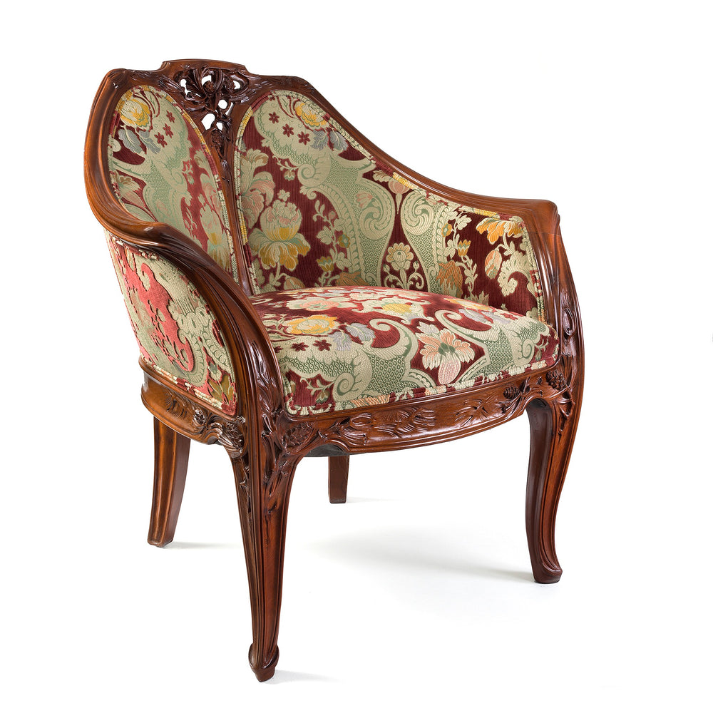 Macklowe Gallery Louis Majorelle "Les Pins" Carved Mahogany Armchair