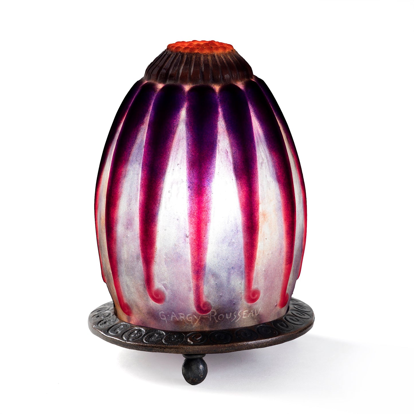 Macklowe Gallery Gabriel Argy-Rouseau Pâte de Verre "Pétales Tombants" Night Light