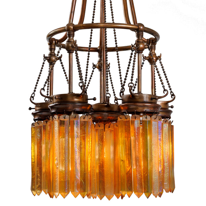 Macklowe Gallery Tiffany Studios New York Five-light "Prism" Chandelier