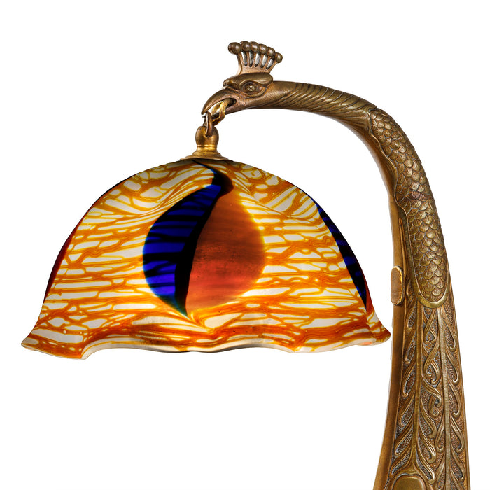 Macklowe Gallery Loetz "Peacock" Table Lamp