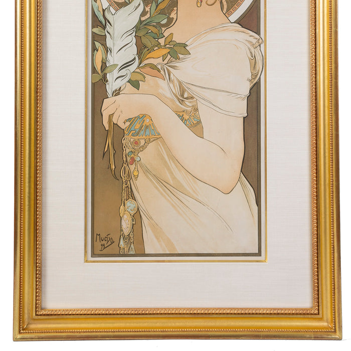 Macklowe Gallery Alphonse Mucha "La Plume et La Primevere" Lithograph