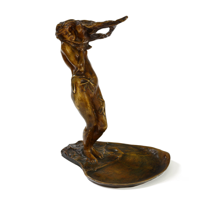 Macklowe Gallery Bernhard Hoetger "Le Vent" Bronze Figural Vide-Poche