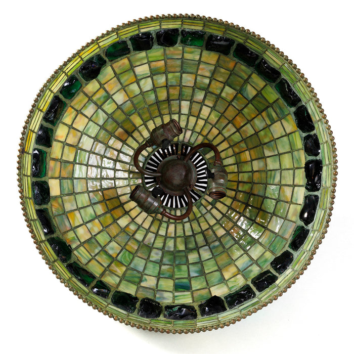 Macklowe Gallery Tiffany Studios New York "Belted Turtleback" Chandelier