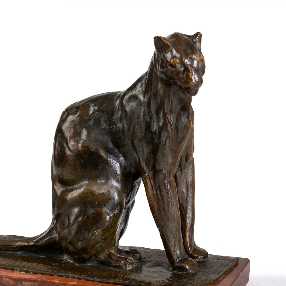 
                      
                        Macklowe Gallery Rembrandt Bugatti "Seated Panther, small model (Panthère assise, Petit Modèle)" Bronze Sculpture
                      
                    