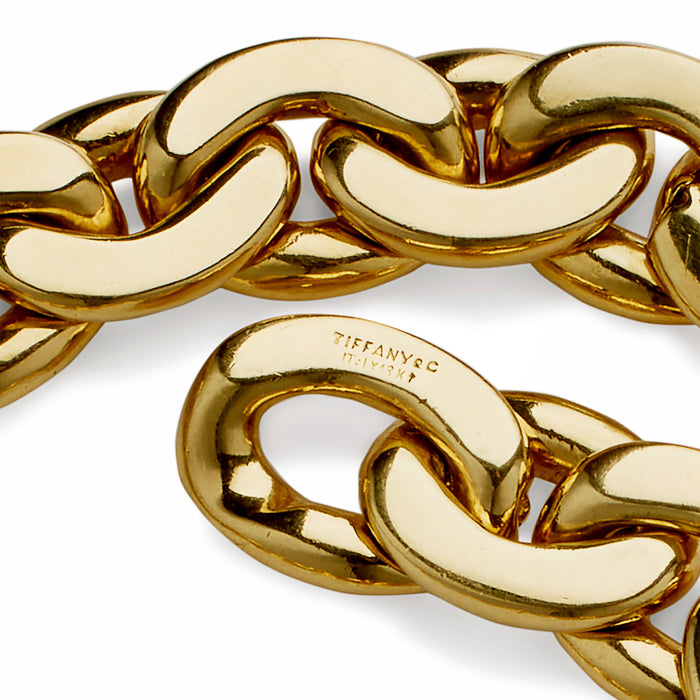 Macklowe Gallery Tiffany & Co. 18K Gold Curb Link Bracelet