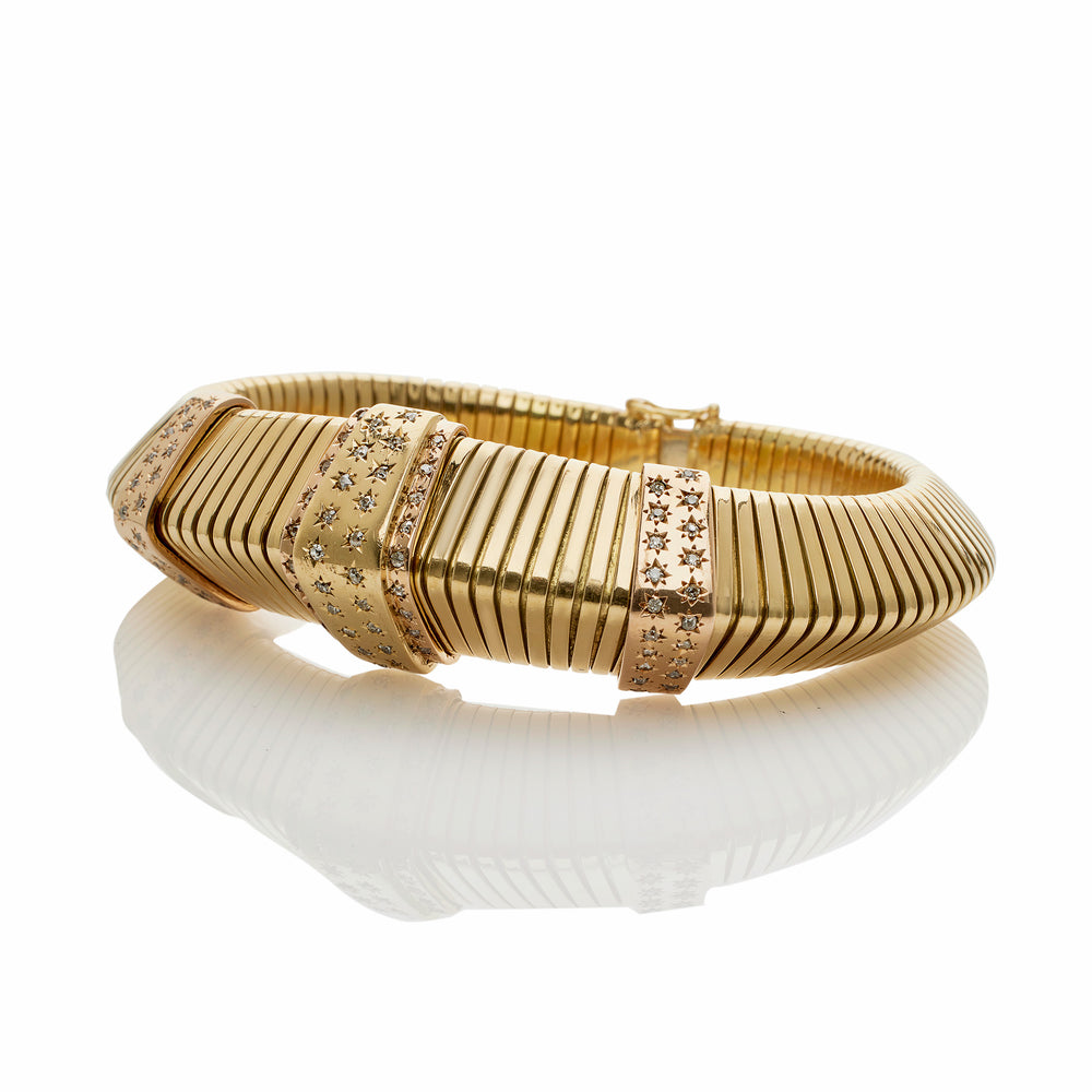 
                      
                        Macklowe Gallery French Retro Triangular "Tubogas"  Bracelet
                      
                    