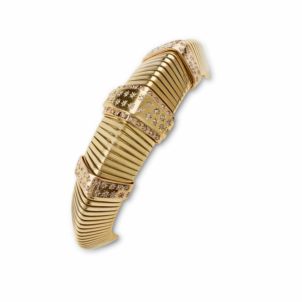 
                      
                        Macklowe Gallery French Retro Triangular "Tubogas"  Bracelet
                      
                    