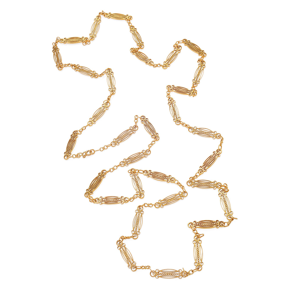 
                      
                        Macklowe Gallery Gold Fancy Link Long Chain Necklace
                      
                    