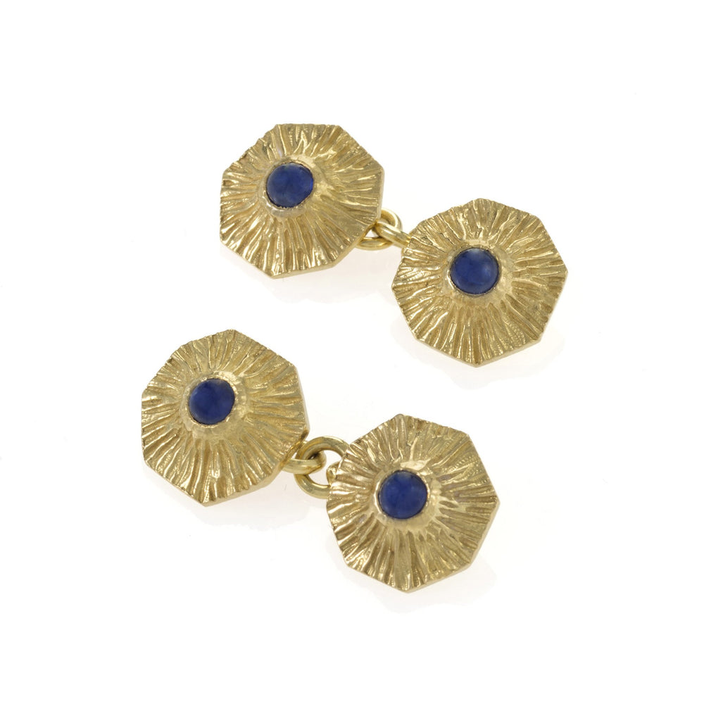 Macklowe Gallery Boucheron Paris Sapphire and Gold Cuff Links