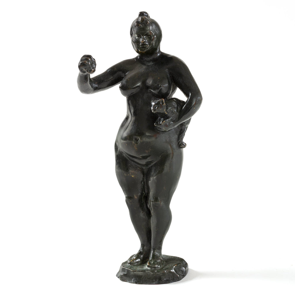 
                      
                        Macklowe Gallery François-Rupert Carabin "Woman and Cat" Patinated Bronze Sculpture
                      
                    
