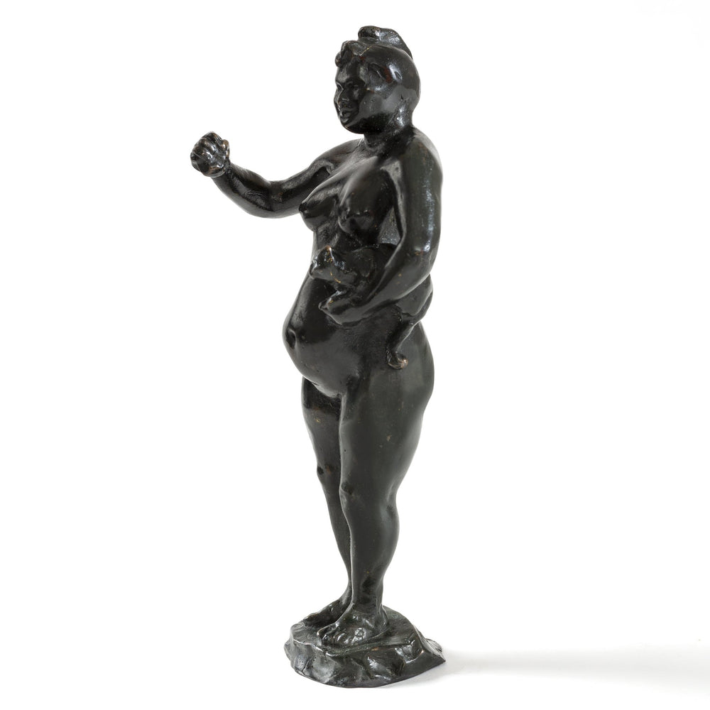 
                      
                        Macklowe Gallery François-Rupert Carabin "Woman and Cat" Patinated Bronze Sculpture
                      
                    