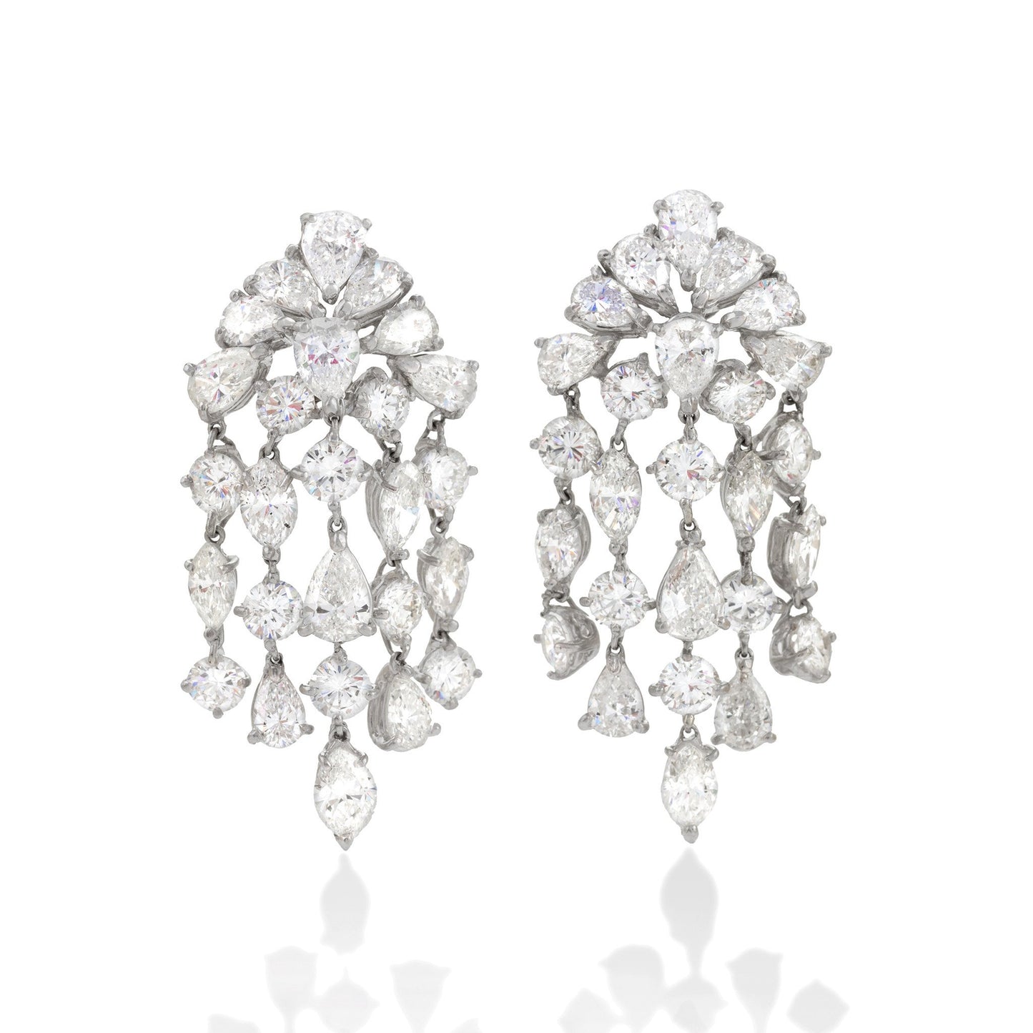 Macklowe Gallery David Webb Diamond "Waterfall" Earrings