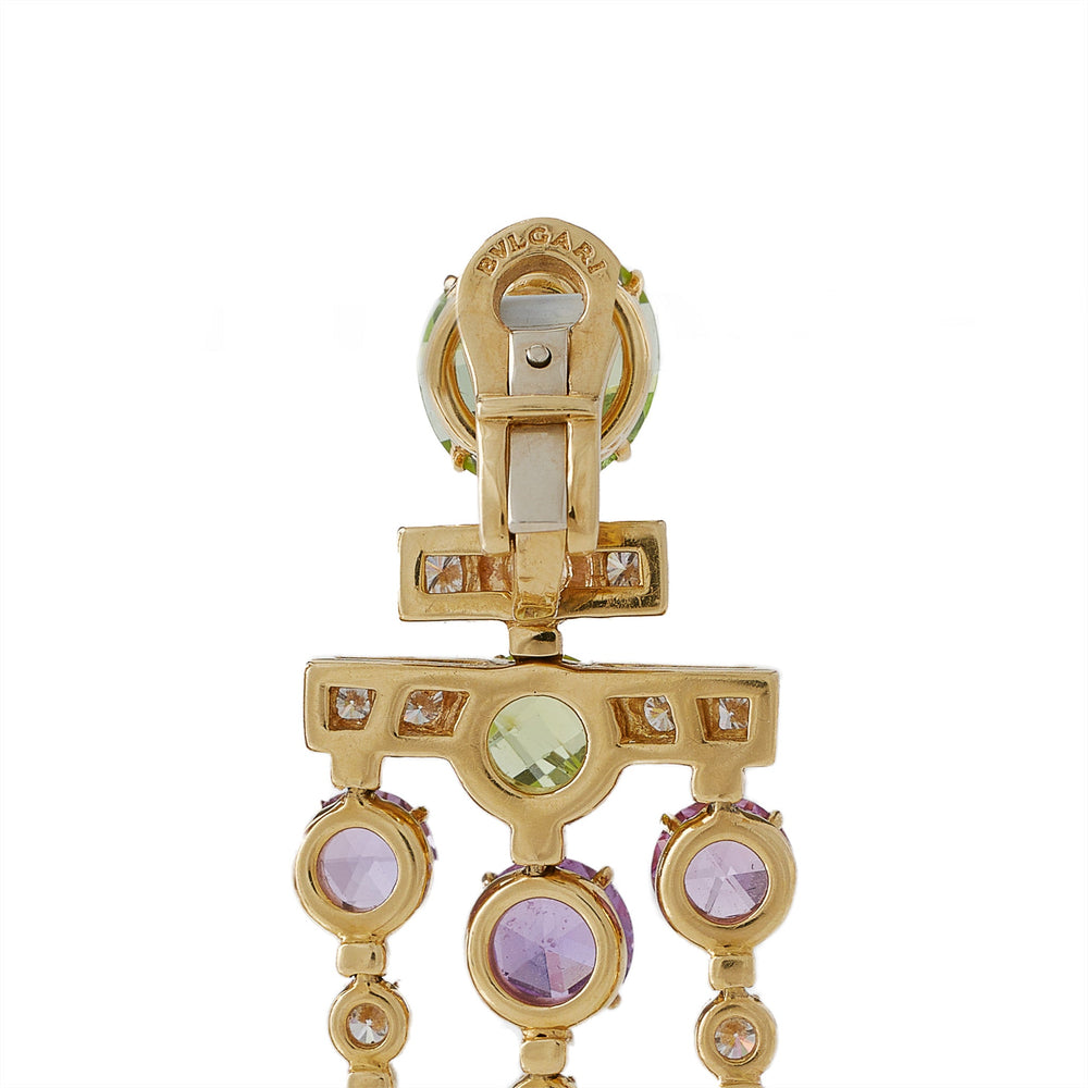 
                      
                        Macklowe Gallery Bulgari Rome Tourmaline and Peridot Cascade Pendant Earrings
                      
                    