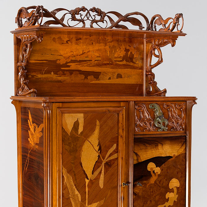 Macklowe Gallery Émile Gallé "Grenouilles" Fruitwood Cabinet