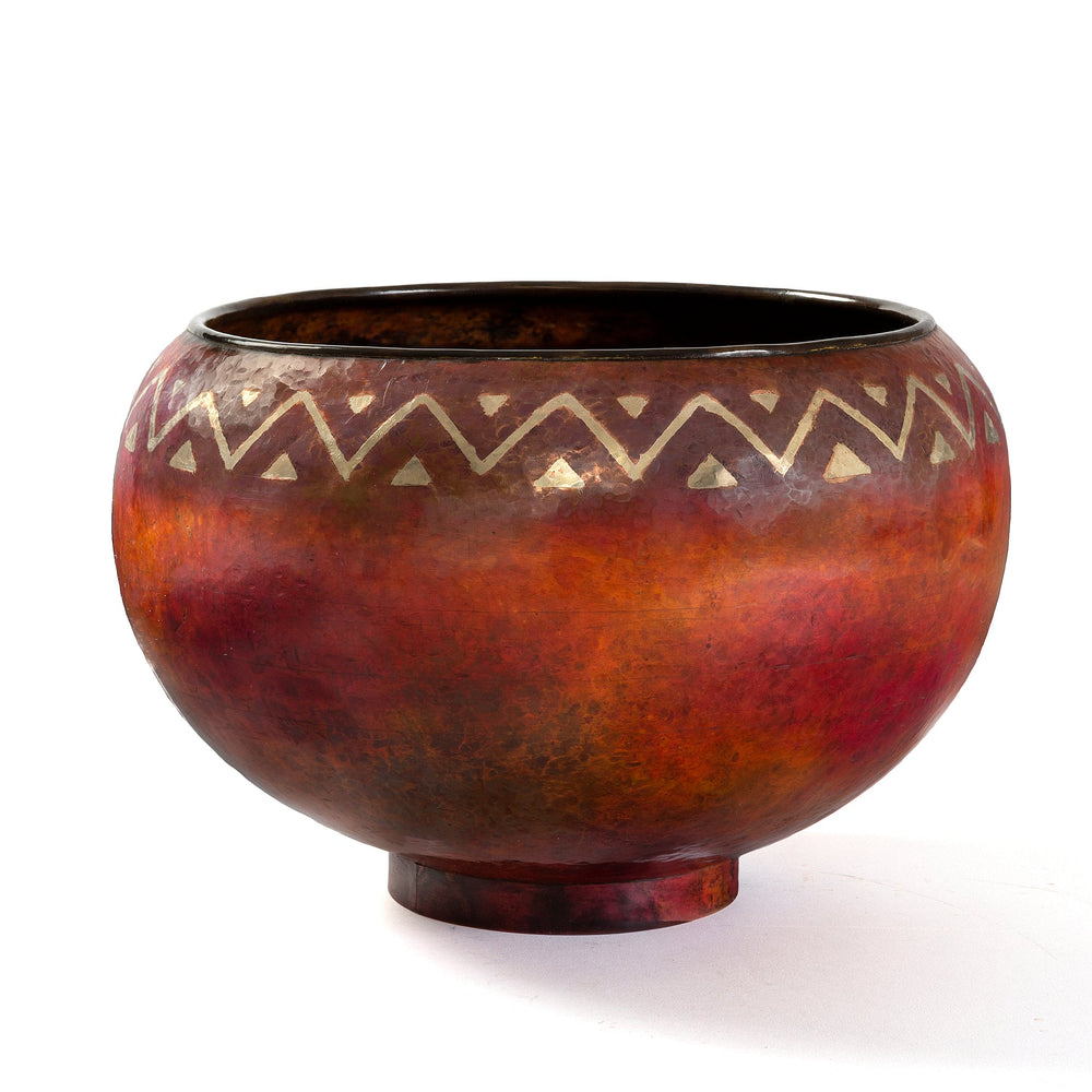 
                      
                        Macklowe Gallery Claudius Linossier "Chevron" Dinanderie Vase
                      
                    