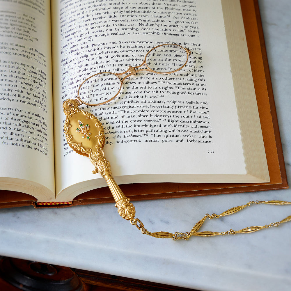 
                      
                        Macklowe Gallery Demantoid Garnet and Diamond Lorgnette Necklace
                      
                    