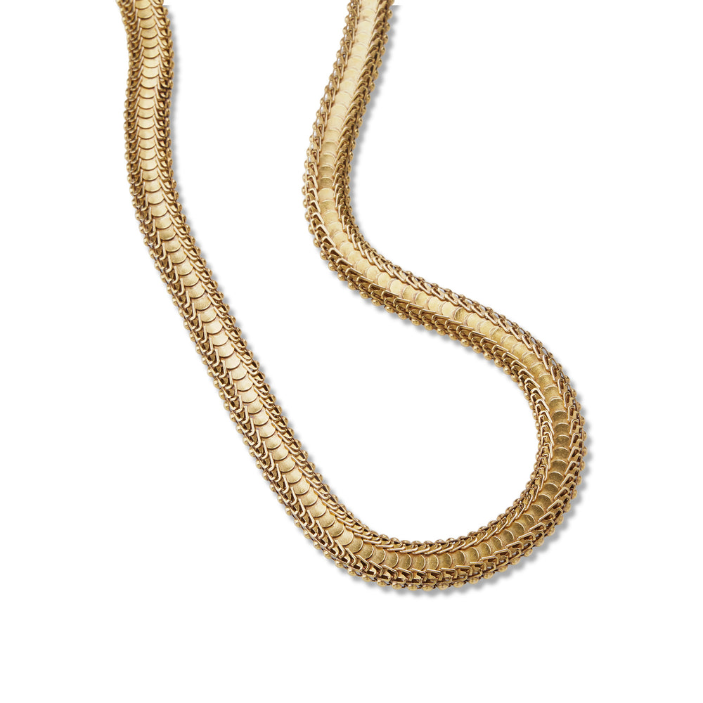
                      
                        Macklowe Gallery "Knitted" Victorian 18K Gold Chain Necklace
                      
                    