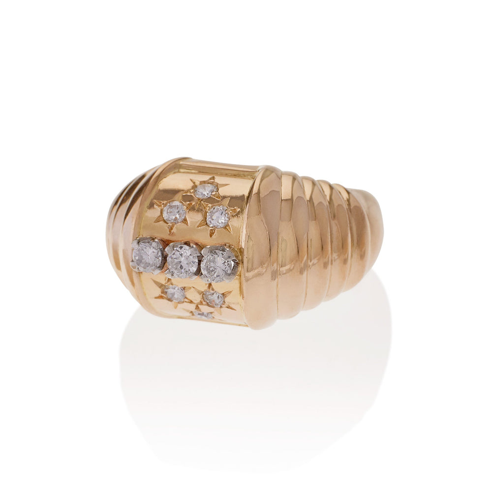 
                      
                        Macklowe Gallery French Retro Star-Set Diamond Ring
                      
                    