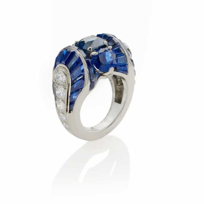 Macklowe Gallery Van Cleef & Arpels Paris No-Heat Burma Sapphire Ring